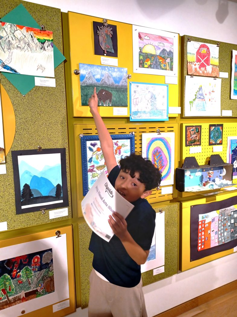 Photos of students at Citywide Art Show