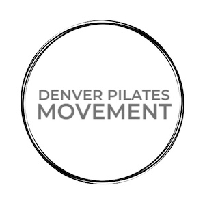 Denver Pilates Movement logo - a circle with text "DENVER PILATES MOVEMENT" in center
