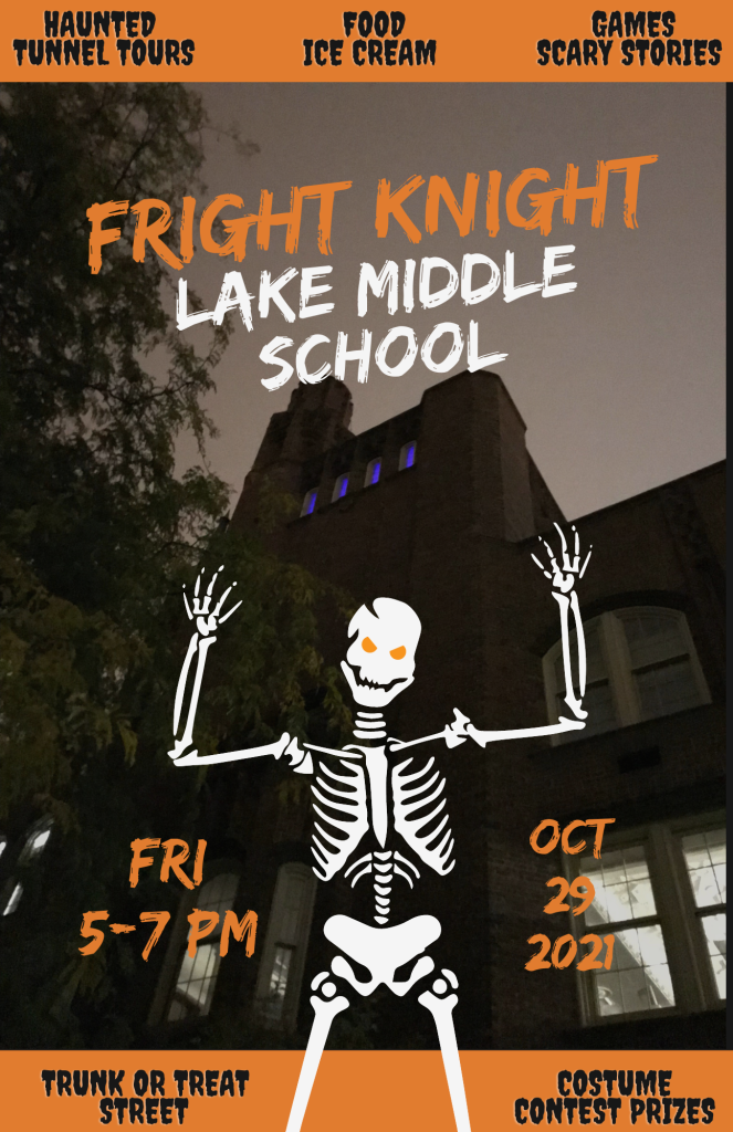 Flyer for Fright Knight event at Lake Middle School