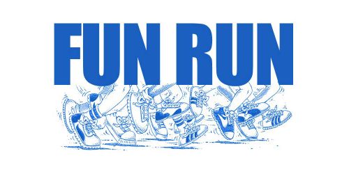 Image of feet running and the words Fun Run