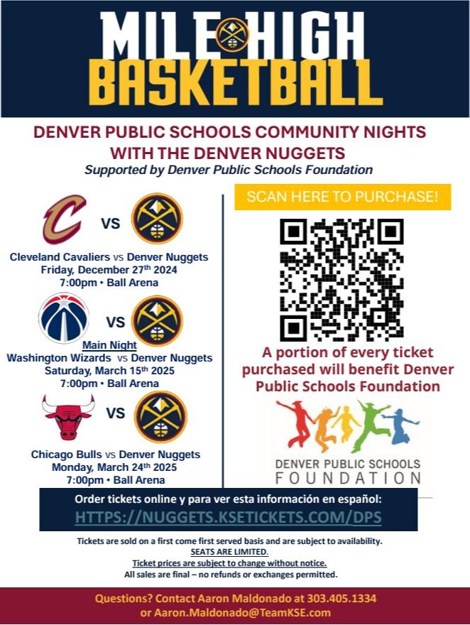 DPS Discount for Denver Nuggets flyer