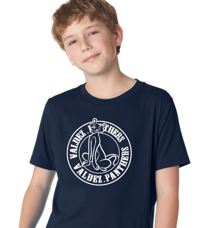 Boy wearing Valdez t-shirt