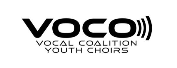 VOCO logo with text that says Vocal Coalition Youth Choirs